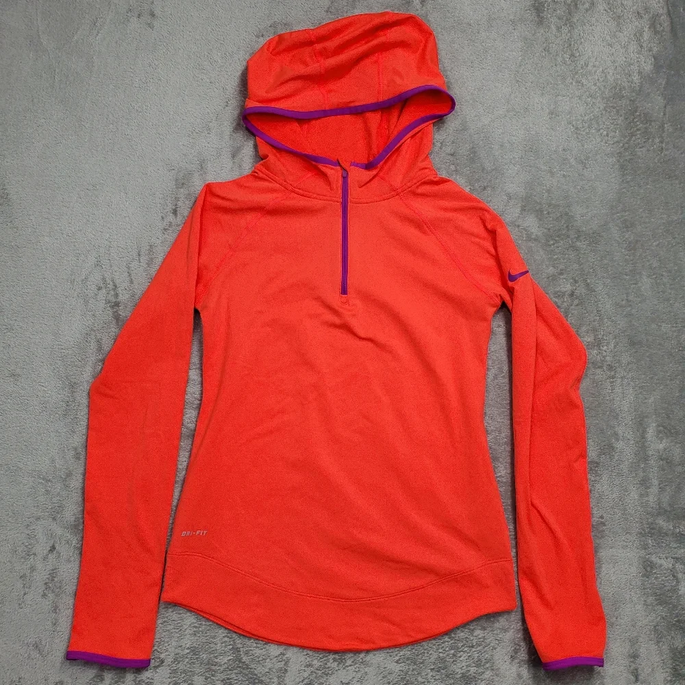 Nike Pro Girl's Dri Fit Light Hoodie Youth XL 1/4 Zip Stretch Athletic Soft